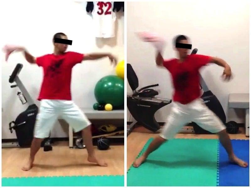 $パーソナルトレーニングと野球肩肘などスポーツ障害のリハビリ治療ならお任せ!プラストレーナーズ-投球フォーム